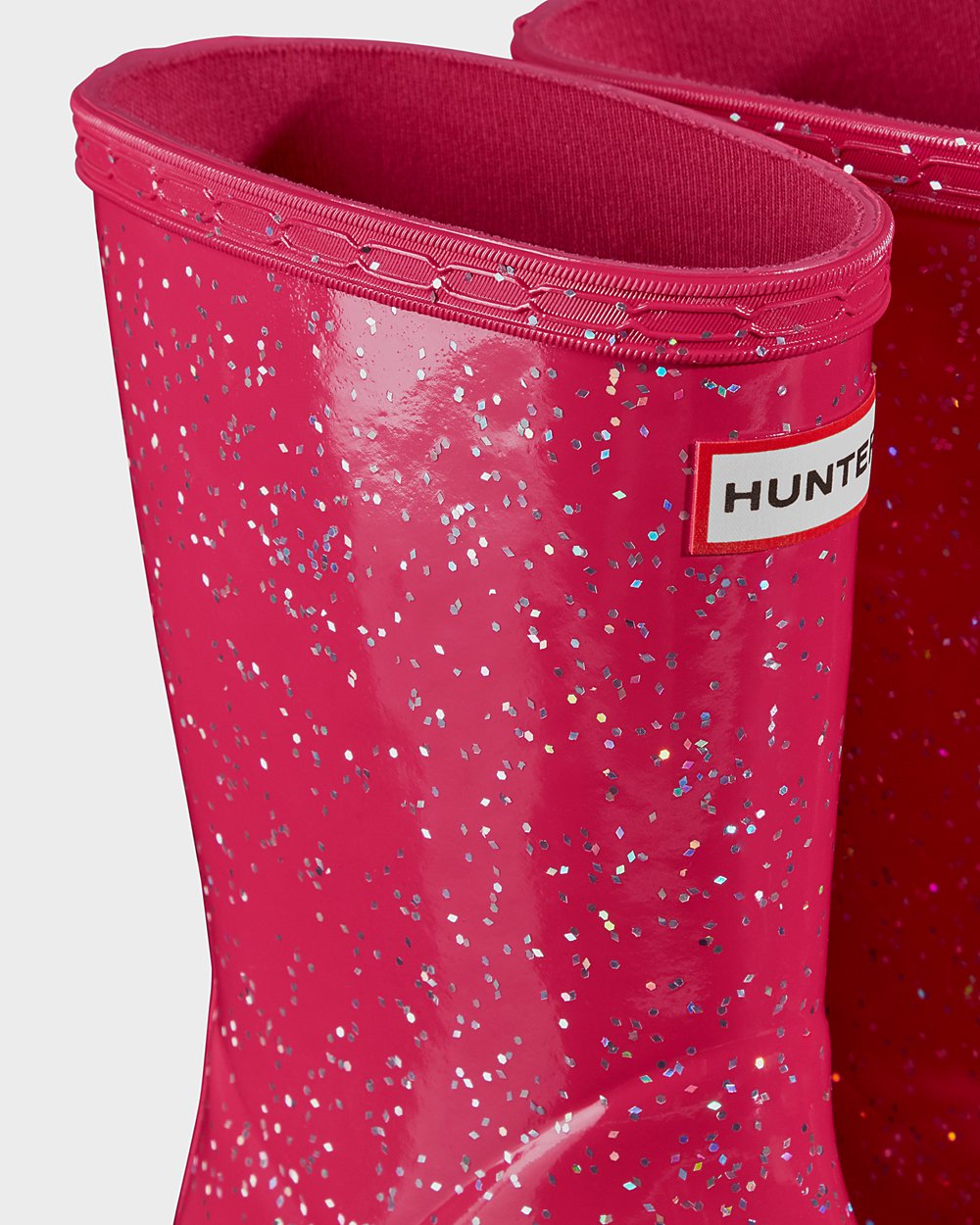 Kids Rain Boots - Hunter Original First Giant Glitter (42WTSIMZY) - Pink